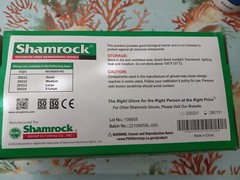 Shamrock Synthetic Vinyl Examination Gloves Powder Free Medium Pack 100ct