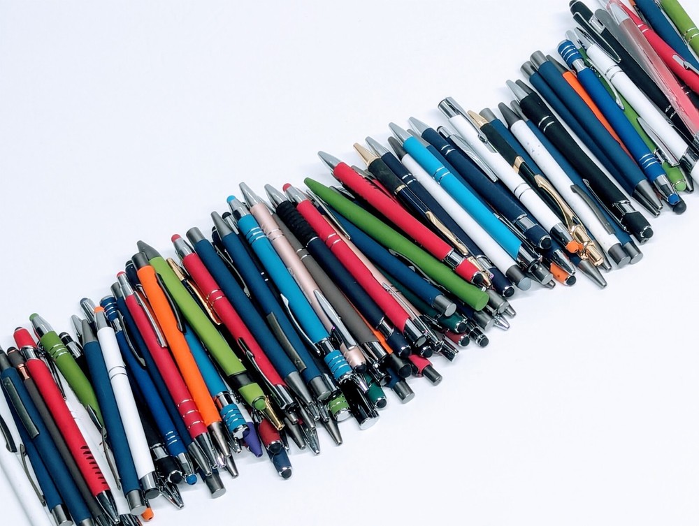 100 Misprint METAL Click Pens Bulk Wholesale MULTICOLOR Premium Pen Lot