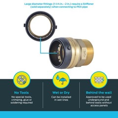Brass Male Hose Pipe Fitting 114 Inch Push To Connect Durable Easy Install
