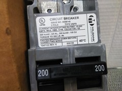 NEW Milbank 200 Amp 2 Pole Type UQFB Circuit Breaker 200A 2P 240V UQFB-200