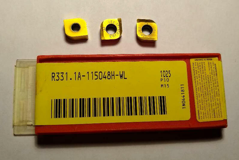 10 pc PACK Sandvik Mill Cutter Carbide Inserts R331.1A-115048H-WL Grade 1025