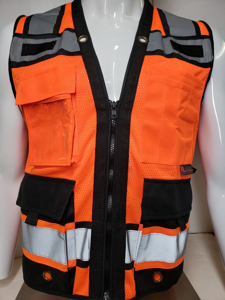 Surveyor Two Tone Safety Vest ANSI/ ISEA 107-2015 Approved (Small to 5XL)
