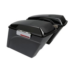 5in Stretched Saddlebags w/ 5×7 Speaker Lids LED Fender for Harley Touring 09-13