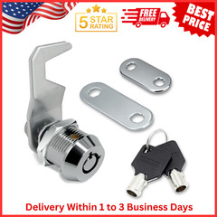 US General 5/8 Inch Black Toolbox Lock Replacement, Keyed Alike Cabinet Cam