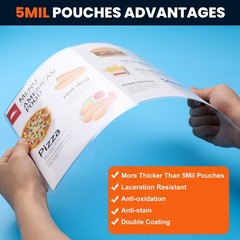 100 PCS 5 Mil Clear Thermal Laminating Pouches 11.5×17.5 Fits 11×17 Sheet
