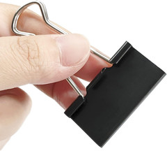 Large Black Binder Clips, 1.6-Inch Width, 80-Pack, 0.66-Inch Capacity