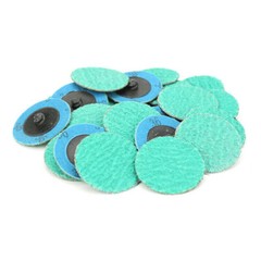 25PCS 2″ 36 Grit Green Zirconia Roll Lock Die Grinder Quick Change Sanding Discs