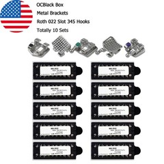 Dental Orthodontic Metal Brackets Braces Mini Roth MBT 018 022 345 Hooks MIM