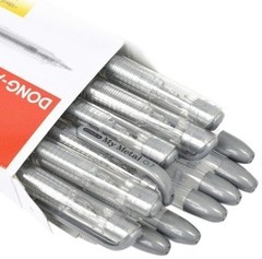 Dong-a My Metal Ink 0.7mm Roller Ball Pen – Silver Colors 12 Pcs 1 Dozen (Pac…