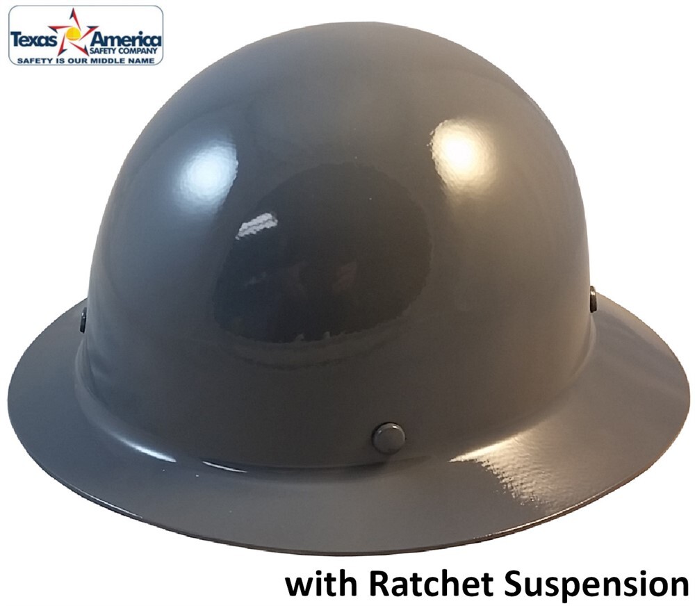 MSA Skullgard Full Brim Hard Hat With Ratchet Suspension – Gray