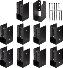 Concealed Joist Hangers, 10 Pcs 2″x4″ Outdoor Trim Concealed Flanges with Scr…