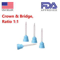 Dental Defend Type HP Crown & Bridge 50 x Mixing Tips 1:1 Blue/White
