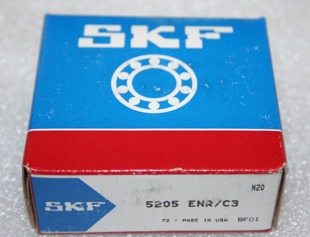 SKF 5205 ENR/C3 Angular Contact Bearing w/ Snap Ring – NEW UNOPENED –