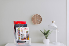 252378, Brochure Holder, Acrylic Desk Organizer, Three Tier Document, Magazine &
