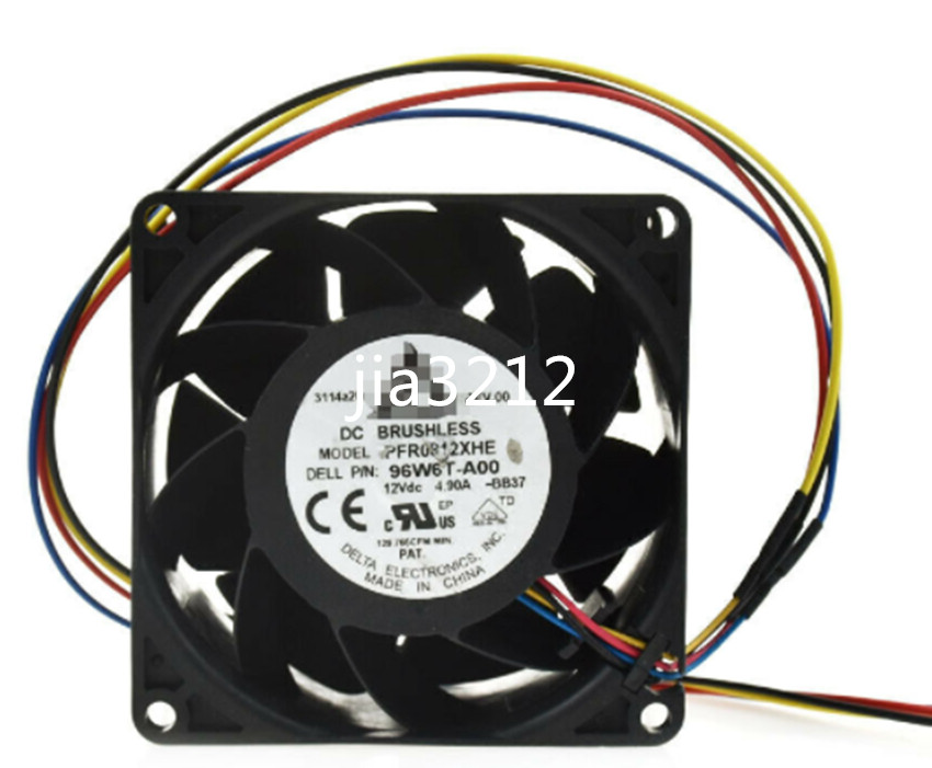 PFR0812XHE for Delta PWM Cooling Fan 12V 4.9A 80*80*38mm 13300RPM 4pin #JIA@106