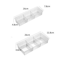 Desk Drawer Organizer Tray Set of 4 (2 Large + 2 Small) 10.24 Inch – Adjustable