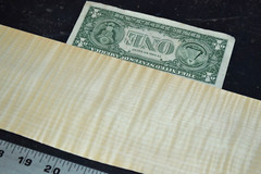 Curly Maple Raw Wood Veneer Sheet 4 x 45 inches 1/42nd 4669-71