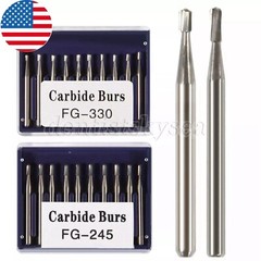 Dental Carbide Burs Tungsten Steel Bur FG# 330 245 Pear for High Speed Handpiece