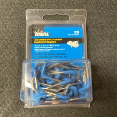 (12 Pack) 1/2″ Metal PVC Coated Insulated Staples