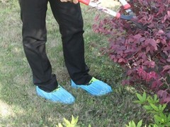 Case of 1000 Disposable Blue Polypropylene Shoe Cover with Tread XL Size