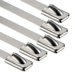 Metal Zip Ties 304 Stainless Steel Heavy Duty Cable 198-400lb 8″ 12″ 18 24″ 36″