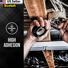 Scotch Vinyl 700 Electrical Tape 5 Rolls Black 3/4-in x 66-ft Commercial FROM US