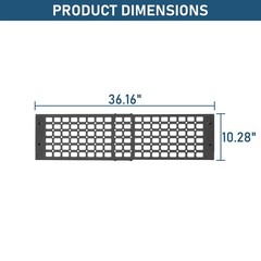 For 2013-2017 Subaru XV Crosstrek Rear Overhead MOLLE Ceiling Cargo Shelf Steel