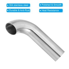 90 Degree Mandrel Bend Elbow 1 1/2 Inch OD Connector 304 Stainless Steel 4in L