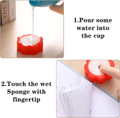 6 PCS Finger Wet Sponge Professional Fingertip Moistener Finger Moistener Flower