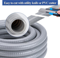 1 Inch 100 FT Liquid-Tight Conduit and Connector Kit Non Metallic Flexible Condu