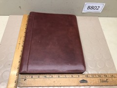 Vintage Padfolio 8.5×11 Letter Portfolio Pen Slot Burgundy