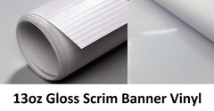 13oz Gloss Scrim Banner PVC Vinyl 20″ in x 150′ feet (Roland BN20)