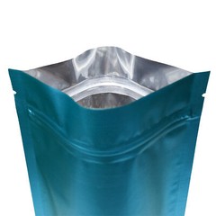 Cerulean Blue Leak Proof Air Tight Stand-Up Zip Seal Bags for Body Scrub Product