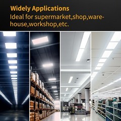 2 Pack 100W LED Linear High Bay light 2FT Commercial Warehouse Lights 100-277V