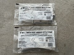 2 Packs of 4 Amerimax 5″ Mill Finish Roof Gutter Hanger & Strap 8 Total Brackets