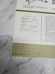 WELLS ROTO VEYOR AUTOMATIC BAR FEED MODEL 312 SALES BROCHURE INFORMATION