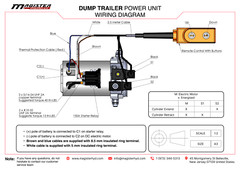 Hydraulic Pump for Dump Trailer, 12 Volt DC Power Unit Double Acting 8 Qt tank