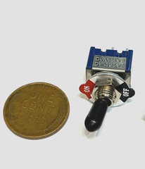 1 Pack black Cap Mini toggle switch on/off MTS-101 2pin dc 6a 12v 6mm B12 STAMP