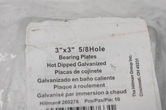Hillman Bearing Plates Hot Dipped Galvanized 3″ x 3″ 10 Pack Set 260278
