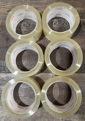 6 Rolls HDX Shipping Packaging Tape Weather Resistant Adhesive 1.88IN X 54.6YDS