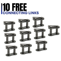 #60 Roller Chain 100 Feet with 10 Connecting Links