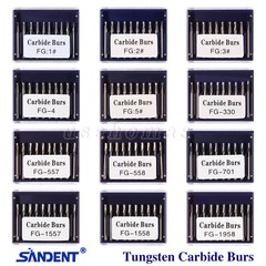 Dental Fissure Tungsten Steel Carbide Burs High Speed Handpiece FG 557/558