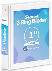 Moisture-Resistant 1 Inch Three Ring Binder – Effortless Document Management