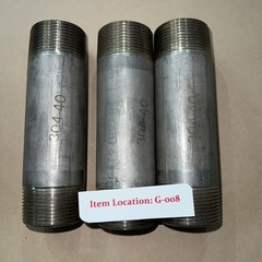 304-40 Stainless Steel Male Pipe Nipple 5-1/2″ OVER-ALL LENGTH x 1-1/2″ MNPT