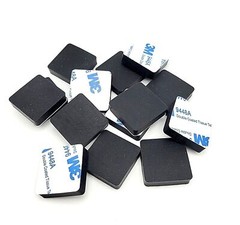 1″ Square Rubber Stick on Feet Bumpers 3/16″ Thick 3M Adhesive Backed Pads 25mm