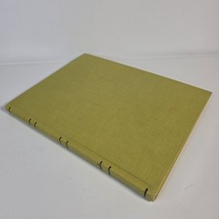 Vintage Federal Supply Service Record Book Set Of 2 Green Cloth Ruled Paper