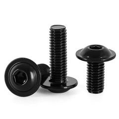 M4-0.7 x 12mm 100 PCS Flanged Button Head Socket Cap Bolts Screws, Stainless …