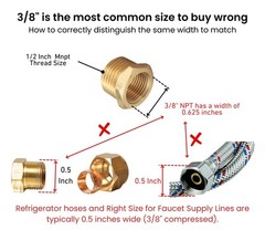 Brass Bushing Nipple, Reducing Nipple, Reducer Adapter, 1/4 Inch NPT x 3/8 In…
