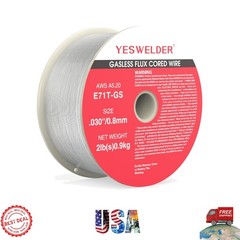 2Lb Gasless MIG Wire, .030-Inch Self-Shielding Flux Core for Effortless Welding