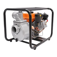 196CC Water Pump W/pipe,4l/1.06gal Diesel Powered 3600rpm Water Transfer Pump